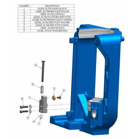 62326 - XL750 Platform Rest Post