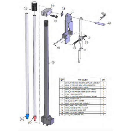 Super1050/RL1100 Actuating Lever Cotter