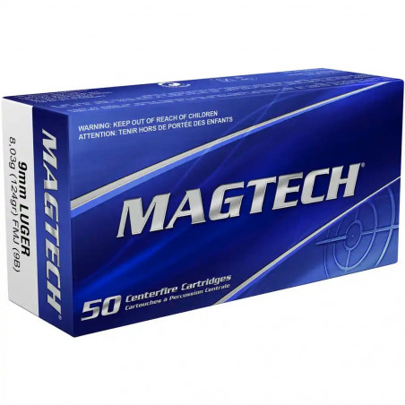 Magtech calibre 9x19 mm 124grs boîte de 50